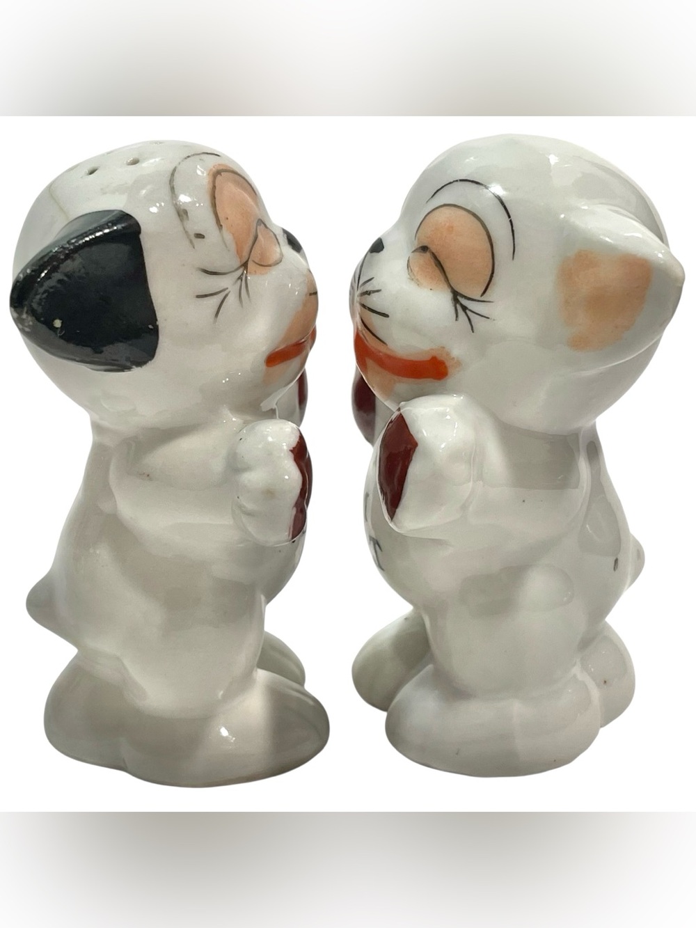 Vintage 1940s Bonzo The Dog I'm Salt & I'm Pepper Ceramic Shakers Made in Japan - Picture 2 of 8